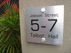 House Sign with Vinyl Lettering and Alumabond Back Plate