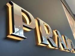 Backlit Stainless Steel Letter with Acrylic Backing