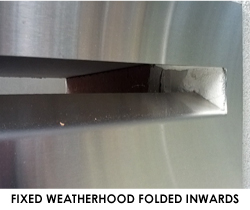 Fixed Weatherhood Folded Inwards Fixed Weatherhood Folded Inwards