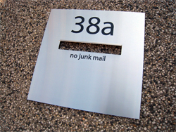 Marine Grade Stainless Steel Letterbox Faceplate Marine Grade Stainless Steel Letterbox Faceplate